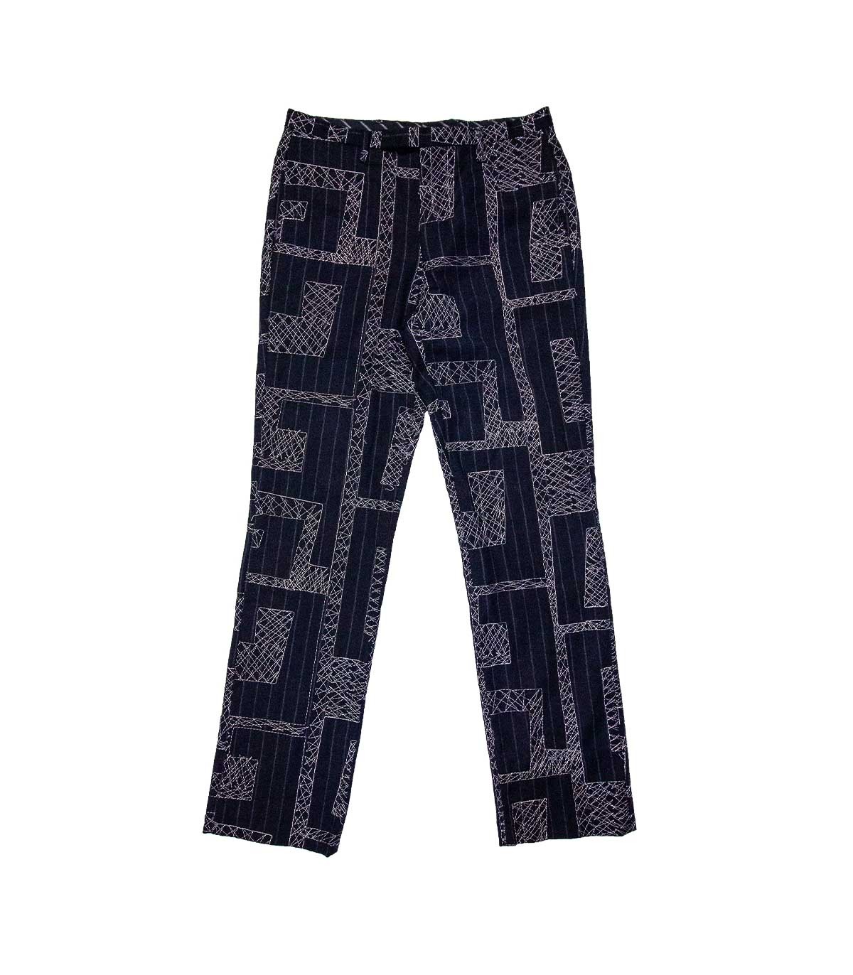 Striped and embroidery trousers KENZO - circa 1990s - Taille L