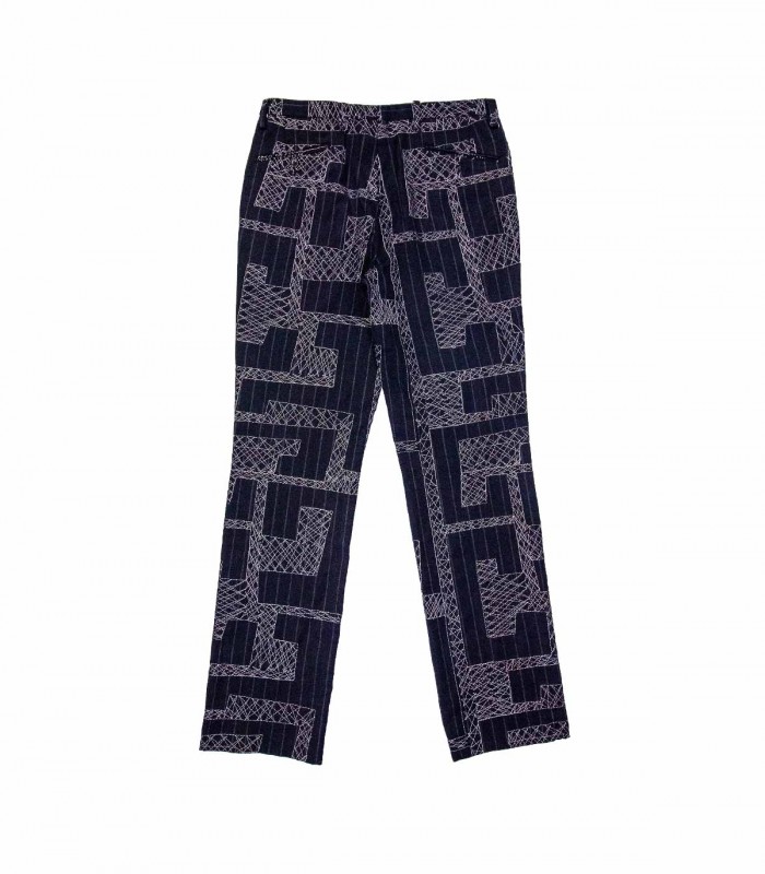 Pantalon à rayures et broderie KENZO - Dos