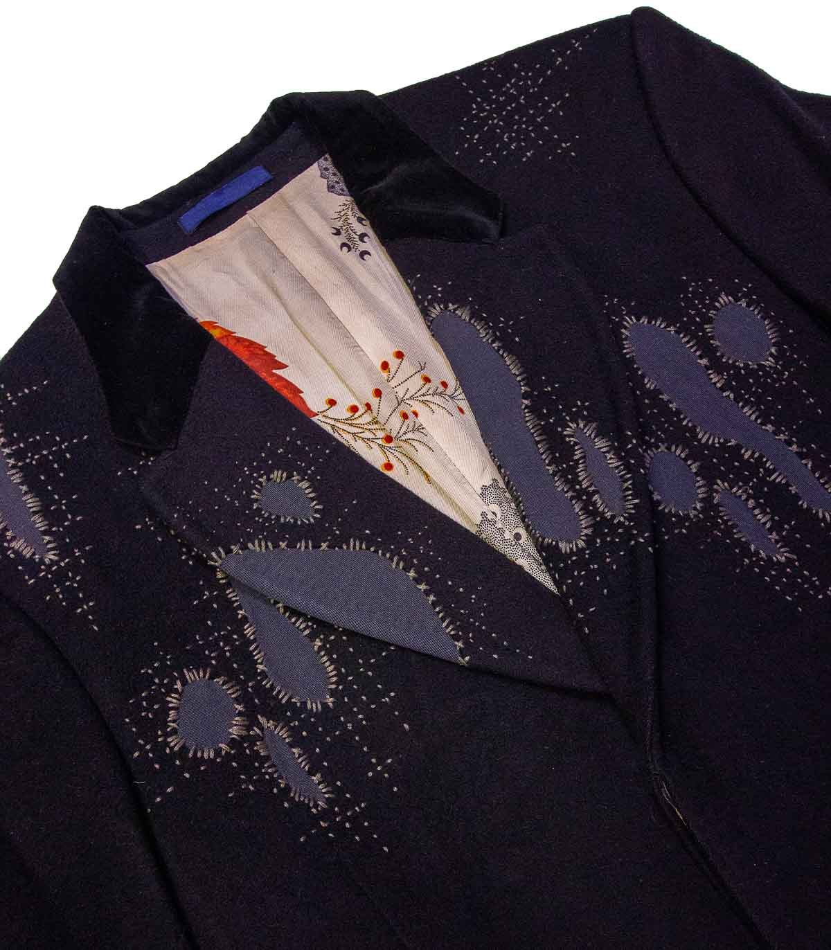 Manteau à empiècement broderie KENZO - Col