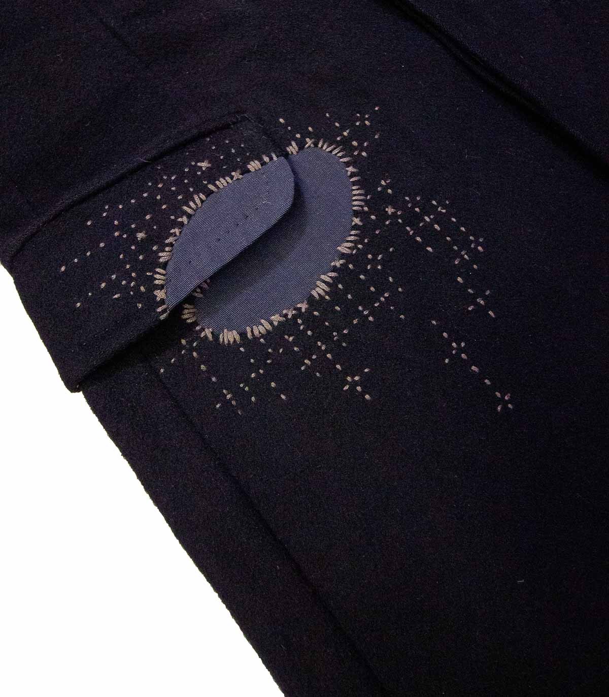 Manteau à empiècement broderie KENZO - Poche