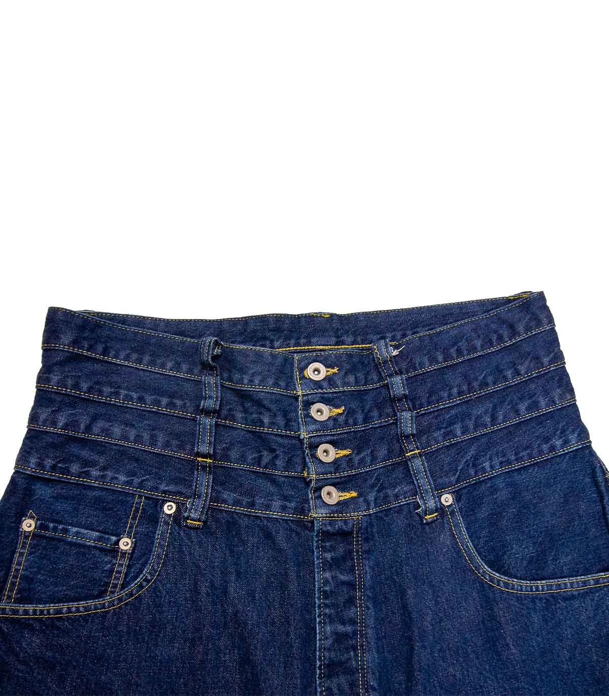 Pantalon denim quadruple ceinture GANRYU - FW2012 - Taille 34 US