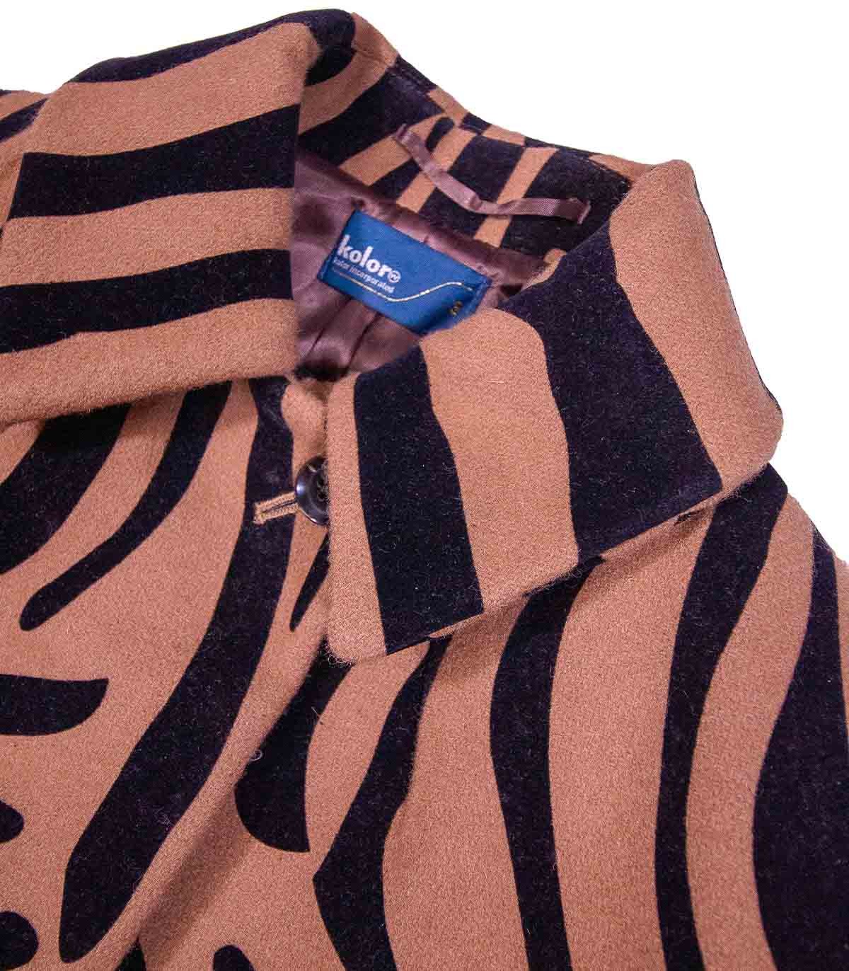 kolor "zebra" pattern coat - Colar