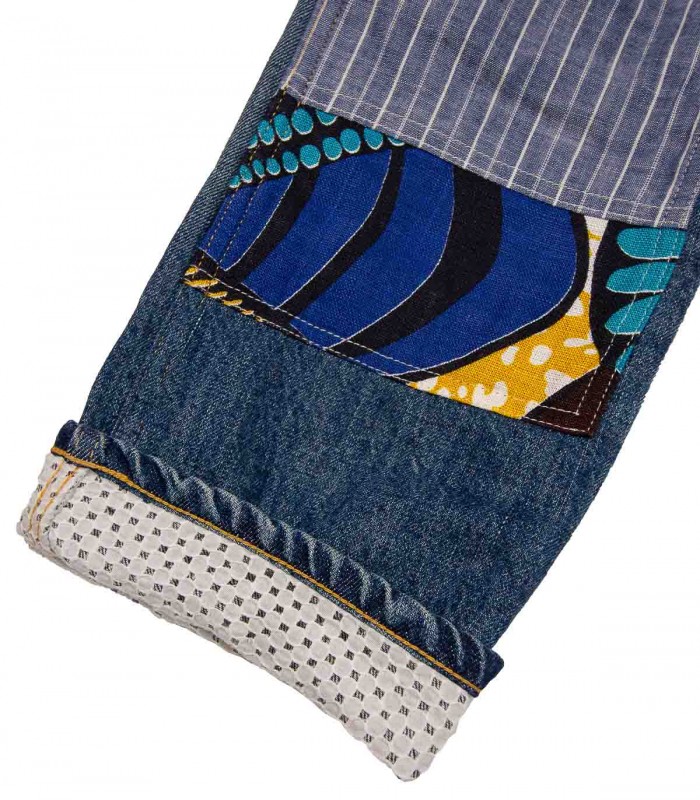 Denim patchwork JUNYA WATANABE - Jambe gauche