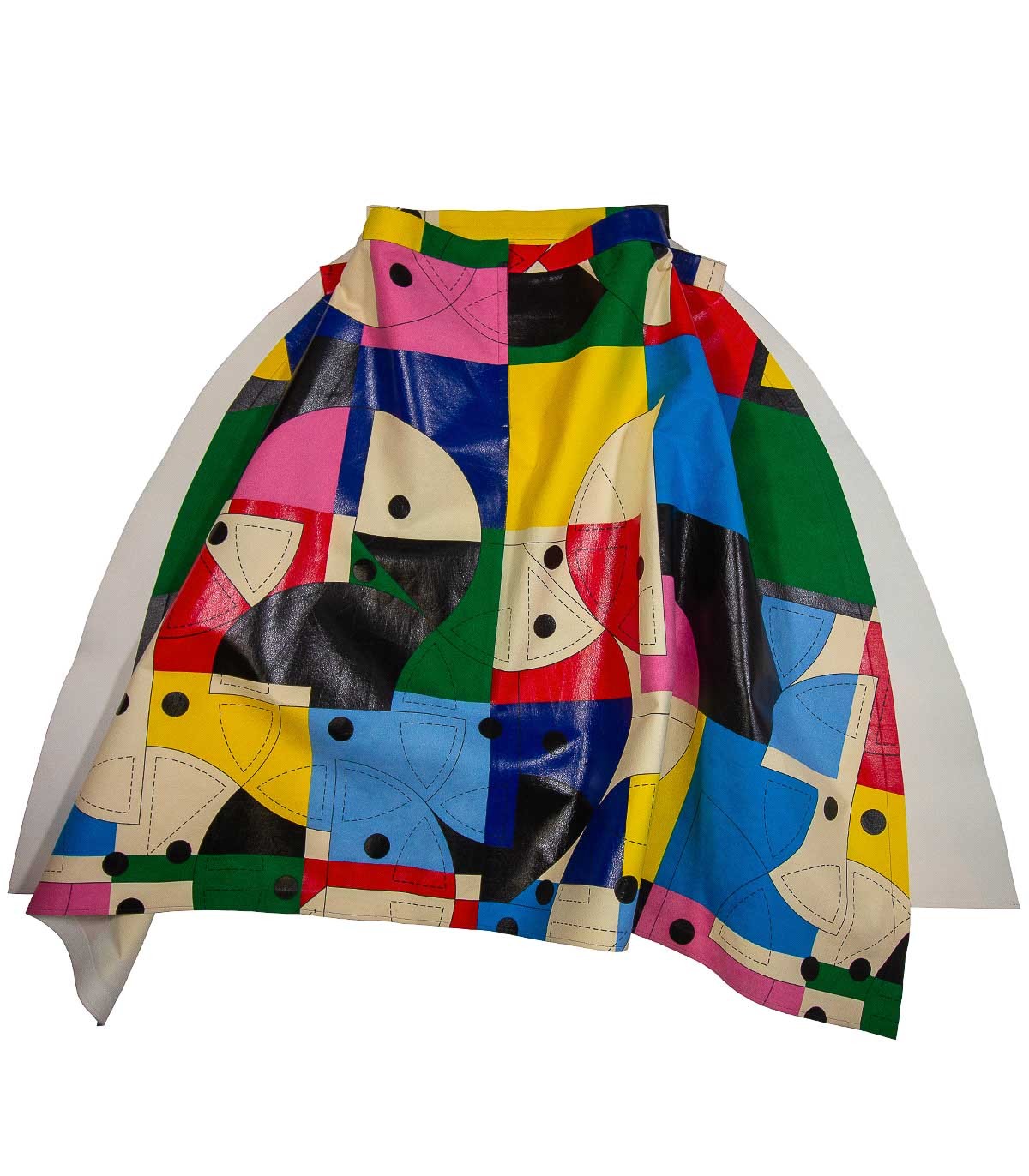 JUNYA WATANABE graphic pattern bell skirt - Back