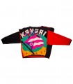 KANSAI YAMAMOTO colorblock sweatshirt asymmetric shoulders - circa 1990s - Size M