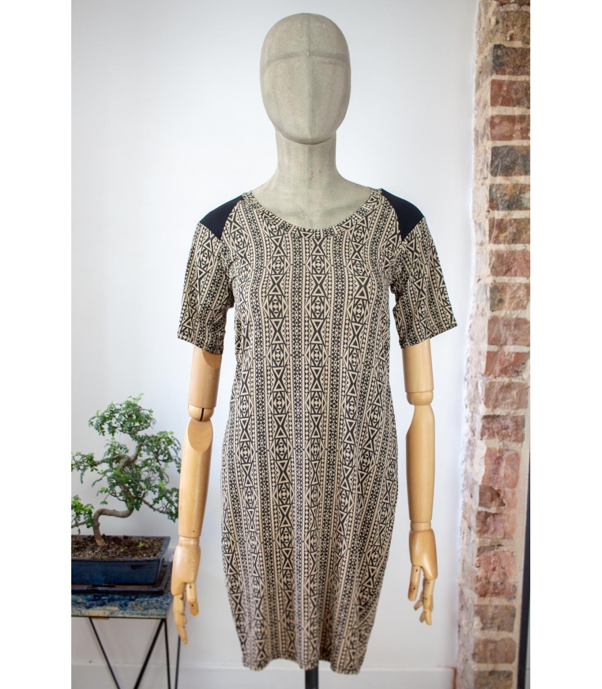 Robe bicolore multimatière - Taille 34 (FR)
