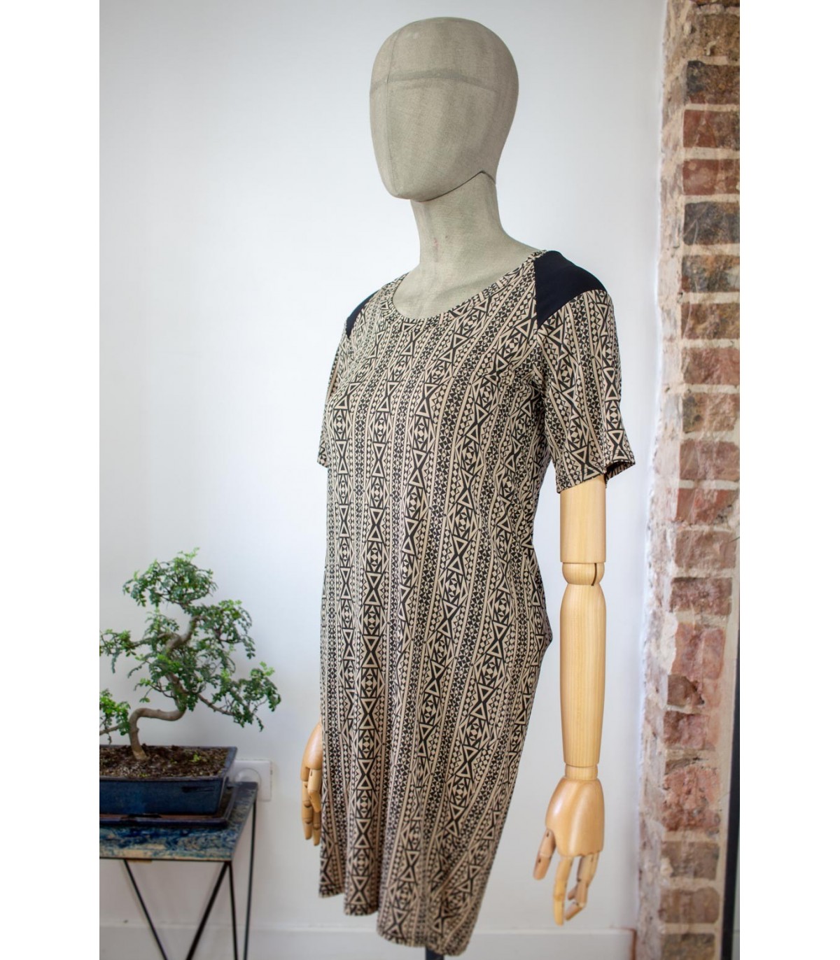 Robe bicolore multimatière - Taille 34 (FR)