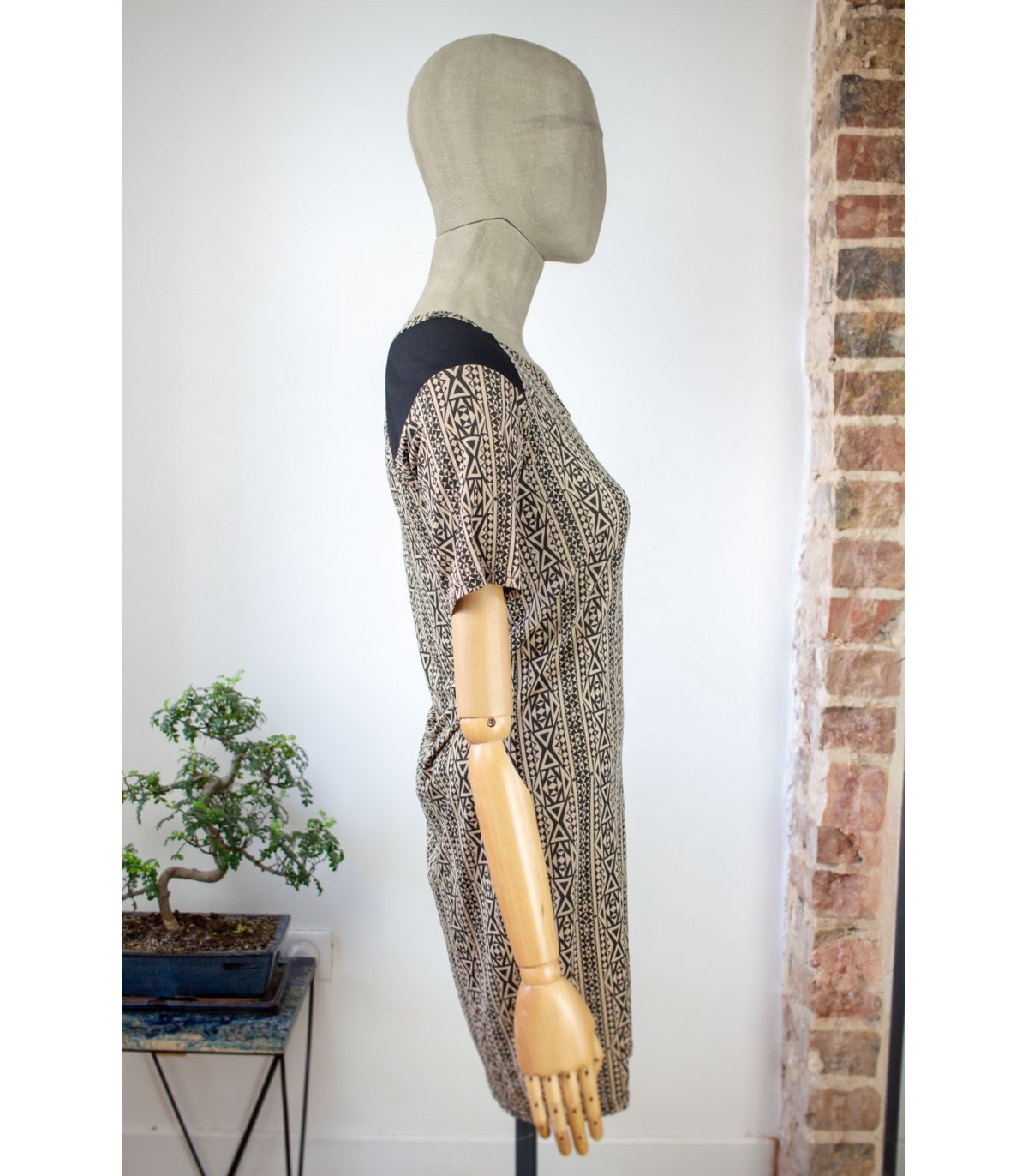 Robe bicolore multimatière - Taille 34 (FR)