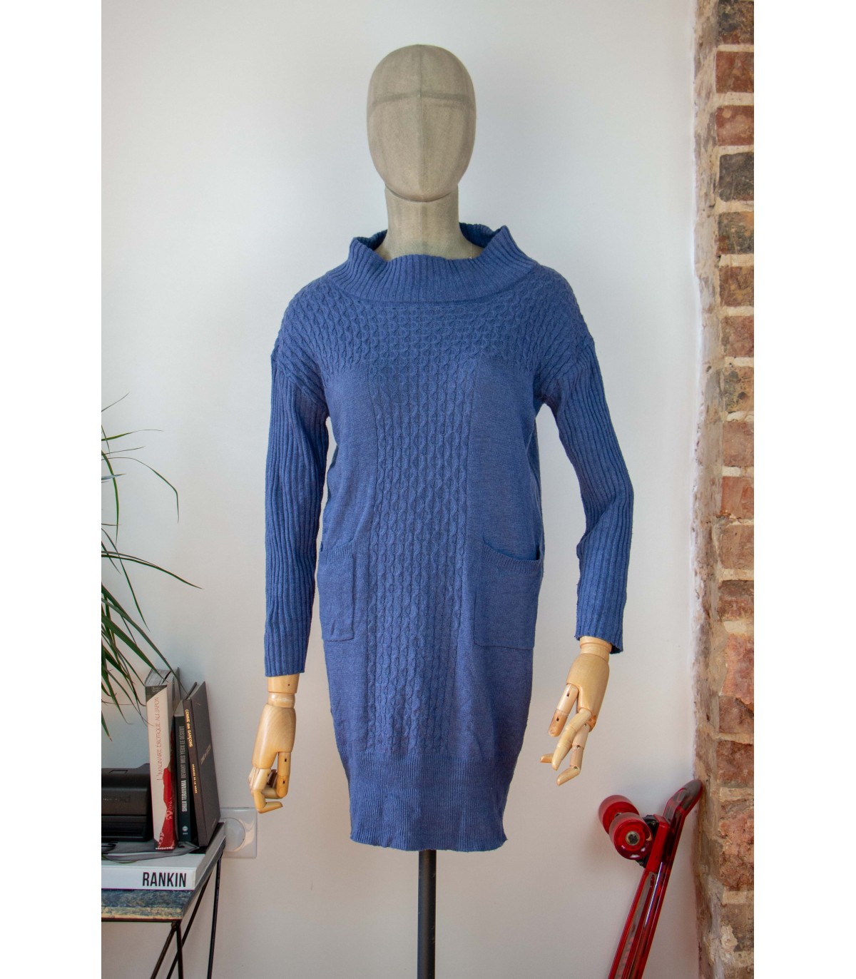 Pull long à col montant - Taille M