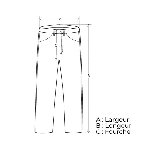 Guide des tailles - Pantalons